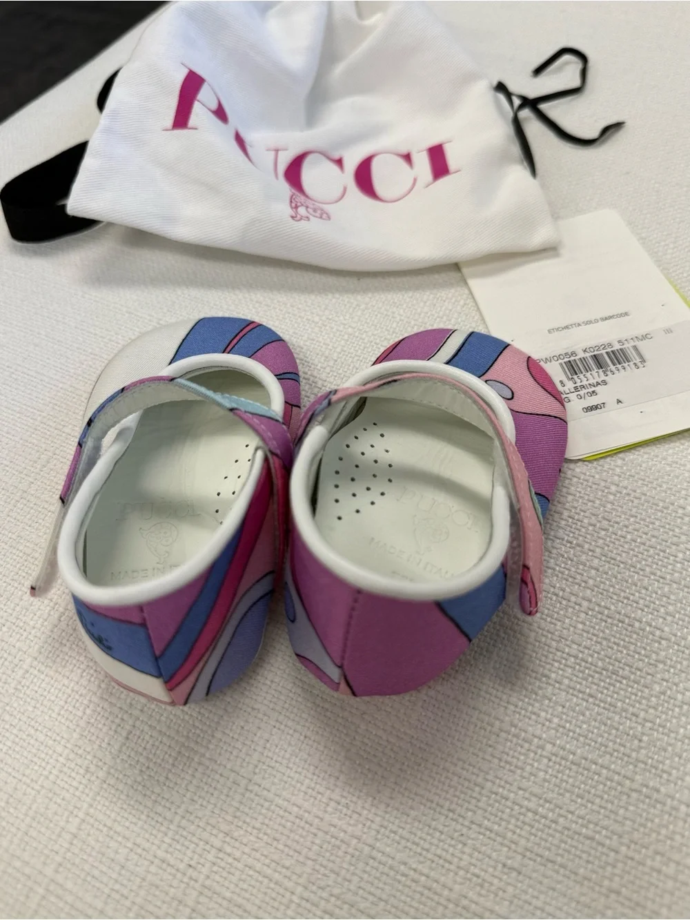 Pucci Pink & Blue Kids Mary Jane Shoes